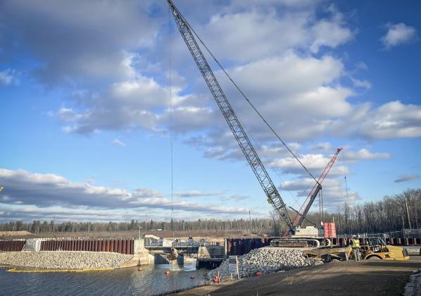 Dredging work being done at Smallwood Dam. PHOTOS PROVIDED BY TRAPANI COMMUNICATIONS