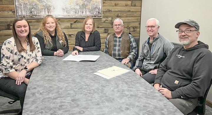 Pictured left to right: Carley Van Tiem of Superior Title, Gladwin Mayor Sarah Kile, City Clerk Marietta Andrist, and Skeels Christian School board members, Dave Cady, Mike Steinkraus, and Brent Hughey.
