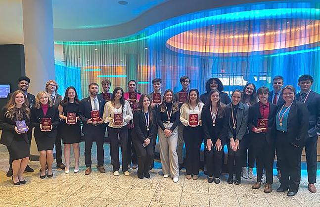 Northwood University DECA members are pictured at a state competition held earlier this month in Kalamazoo.