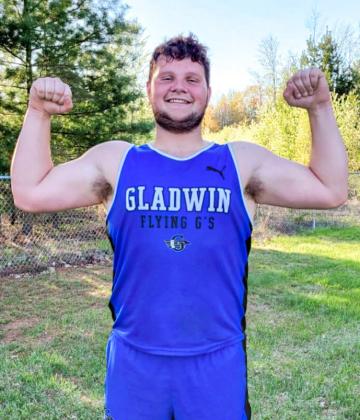 Logan Klein broke the Gladwin High School Shot Put record of 50 feet, five inches, that was set in 1988. At the Meridian Conference Meet, Logan threw 51 feet, nine inches.