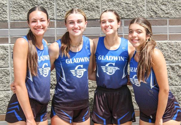 The relay squad of Ava Gary, Tessa Shea, Abby Robinson, and Kamya Cajigas set a new record for Gladwin in the 4x100 during State Finals on Saturday.